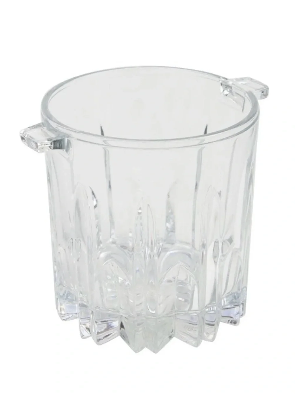 Vintage Italian Crystal Dia Cut Ice Bucket Makeup Brush Holder